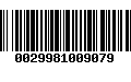 Código de Barras 0029981009079