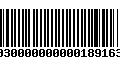 Código de Barras 00300000000001891639