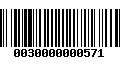 Código de Barras 0030000000571