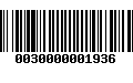 Código de Barras 0030000001936