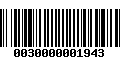 Código de Barras 0030000001943