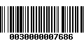 Código de Barras 0030000007686