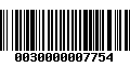 Código de Barras 0030000007754