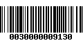 Código de Barras 0030000009130