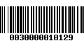 Código de Barras 0030000010129