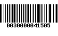 Código de Barras 0030000041505