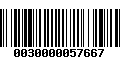 Código de Barras 0030000057667