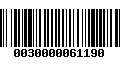 Código de Barras 0030000061190