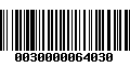 Código de Barras 0030000064030