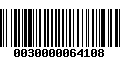 Código de Barras 0030000064108