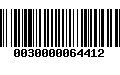 Código de Barras 0030000064412