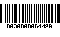 Código de Barras 0030000064429