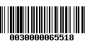 Código de Barras 0030000065518