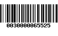 Código de Barras 0030000065525