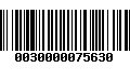 Código de Barras 0030000075630