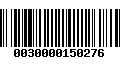 Código de Barras 0030000150276