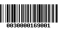 Código de Barras 0030000169001