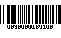 Código de Barras 0030000169100