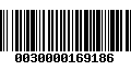 Código de Barras 0030000169186