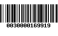 Código de Barras 0030000169919