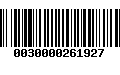 Código de Barras 0030000261927