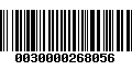 Código de Barras 0030000268056