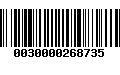 Código de Barras 0030000268735