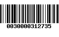 Código de Barras 0030000312735