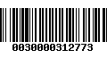 Código de Barras 0030000312773