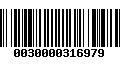 Código de Barras 0030000316979