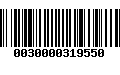 Código de Barras 0030000319550