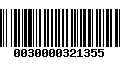 Código de Barras 0030000321355