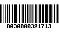 Código de Barras 0030000321713