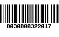 Código de Barras 0030000322017