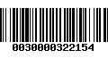 Código de Barras 0030000322154