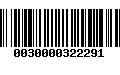 Código de Barras 0030000322291