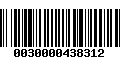 Código de Barras 0030000438312