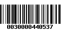 Código de Barras 0030000440537