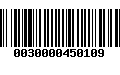 Código de Barras 0030000450109