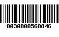 Código de Barras 0030000560846