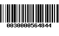 Código de Barras 0030000564844