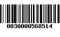 Código de Barras 0030000568514