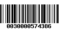 Código de Barras 0030000574386