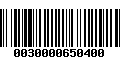 Código de Barras 0030000650400