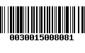 Código de Barras 0030015008081