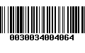 Código de Barras 0030034004064