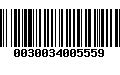 Código de Barras 0030034005559