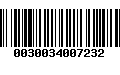 Código de Barras 0030034007232