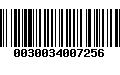 Código de Barras 0030034007256