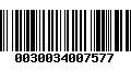 Código de Barras 0030034007577